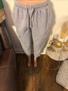 Casual Women's Gray Cargo Jogger Pants